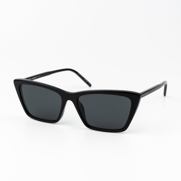 Saint Laurent Women Sunglasses Black Cat Eye SL737 MICA THIN 001 BRAND NEW - Picture 1 of 15